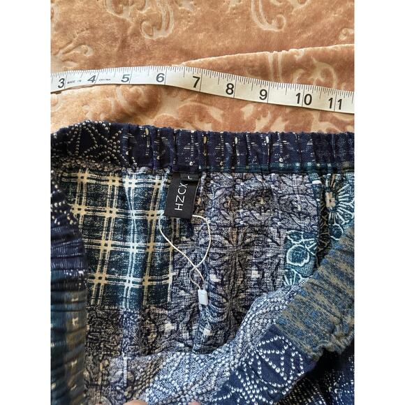 Women’s harem cropped patchwork print pants size large - Picture 7 of 7